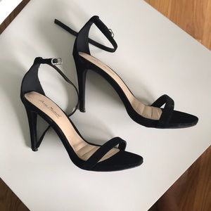 Black strappy heels